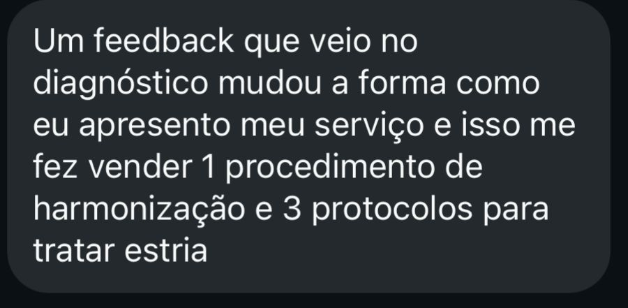 Depoimento de uma cliente do Diagnóstico ROTA